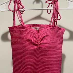 8apart Fuchsia Ruched Camisole Cropped Top Junior Small